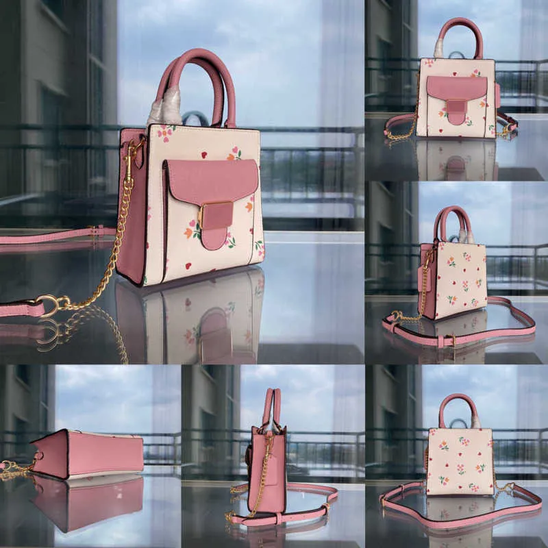 Nxy kvällspåsar läder axel designer handväska kvinna damer totes handväskor förföljer litet tote modemärke crossbody rosa blommor hjärttryck 230207