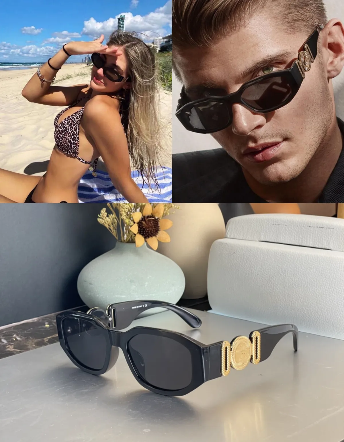 Dark grey medusina pilot sunglasses sale