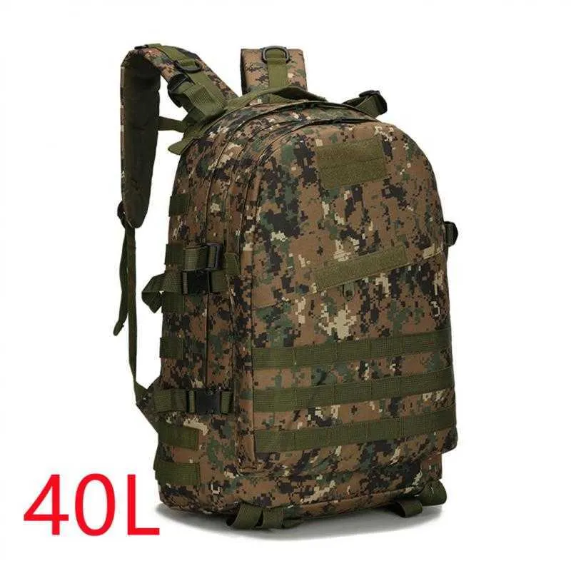 배낭 여행 팩 40L 3D 군대 전술 배낭 2022 새로운 카모 남성 군사 군사 등산 산악 야외 여행 캠핑 하이킹 가방 P230508