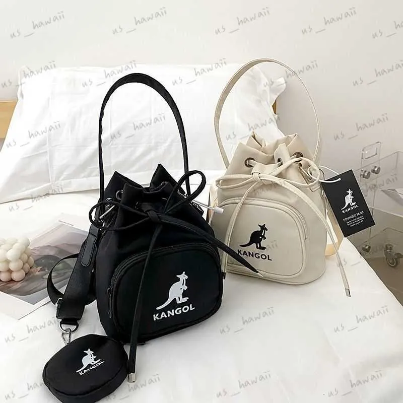Abendtaschen NewKangol Damentasche Geldbörsen und Handtaschen Luxus Designer Mode Rucksack Kangaroo Bucket Bag Street One Shoulder Umhängetasche T230508