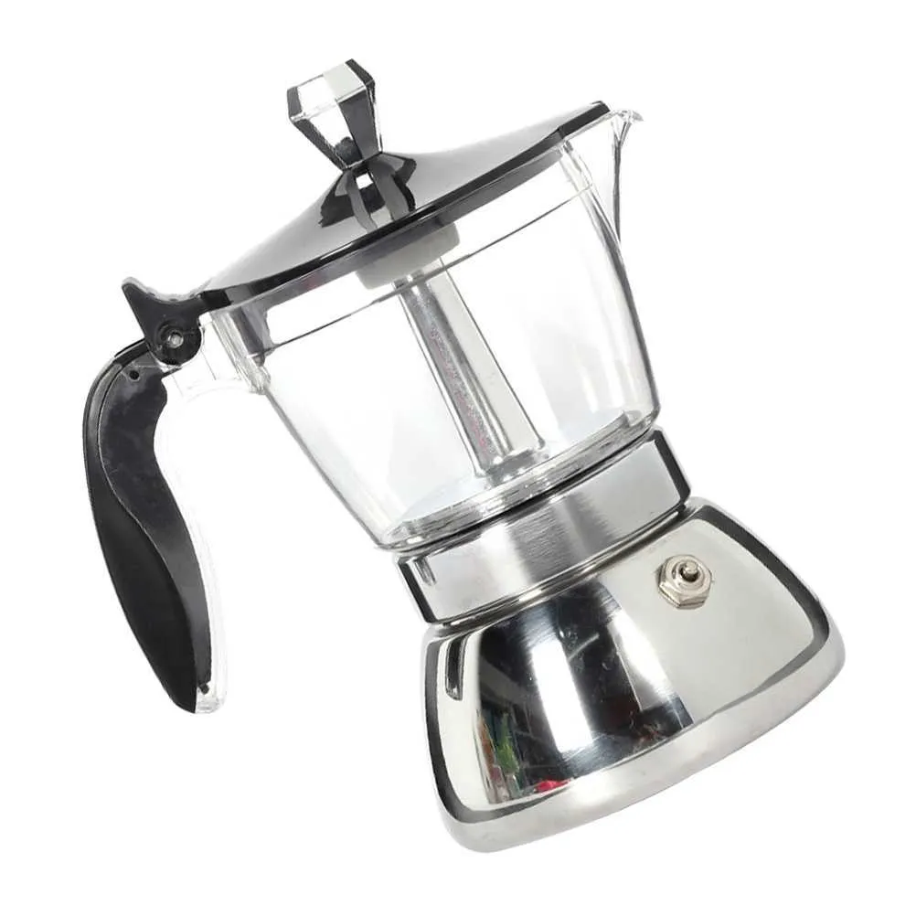 Coffee Pots Mocha coffee machine home coffee maker stainless steel coffee pot for kitchen restaurant P230508