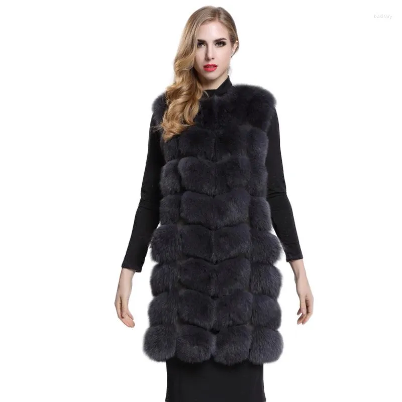 Women's Fur Plus Size Womens Vest Mid Length Winter Faux Women Coat