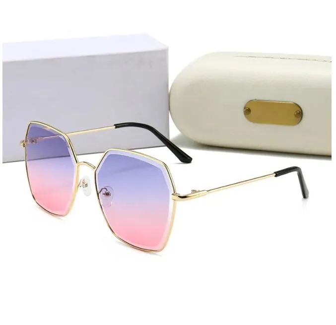 Luxus Modedesigner Sonnenbrillen für Männer und Frauen Brillen Outdoor Shades Metallrahmen Mode klassische Dame Sonnenbrille Spiegel 6 Farben