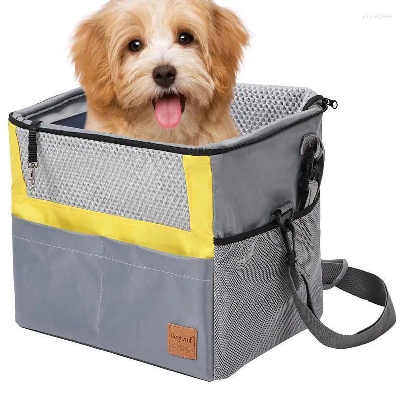 Hondenauto -stoelbedekkers Bicycle Pet Basket Bike Panniaar Carrier Verstelbare waterdichte Cat Backpack Bag voor buitenrijden