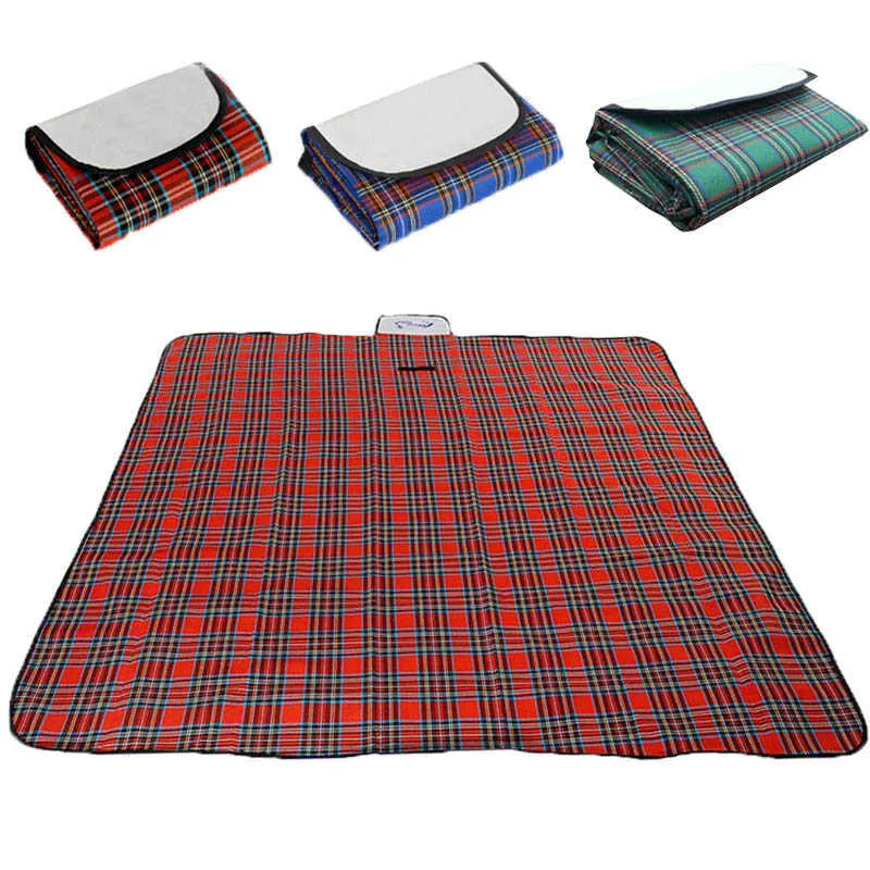 Coussins extérieurs Stockage Tapis de pique-nique portable pliable Tente de camping Tapis de prairie Imperméable à l'humidité Couverture à carreaux Randonnée Tapis de voyage Tapis de couchage P230508