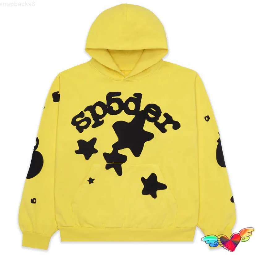 Hoodies pour hommes Sweatshirts Jaune Young Thug Sp5der Hommes Femmes Hip Hop Star Spider 555555 World Wide Pullsovers