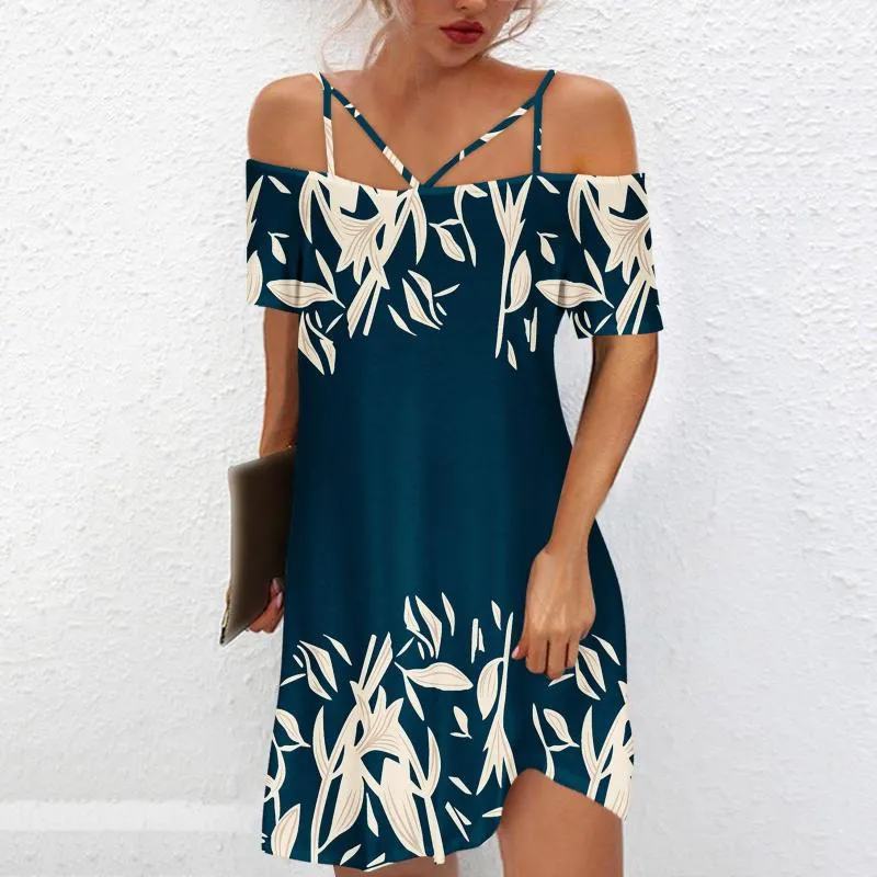 Boho Floral Off-Shoulder Sundress for Women - Perfect for Summer Parties and Casual Wear