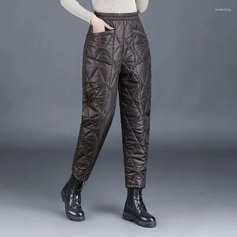 Calça feminina de tamanho grande y2k harém feminino letra impressão algodão Down Down Pant 2023 Trend Fashion Mã