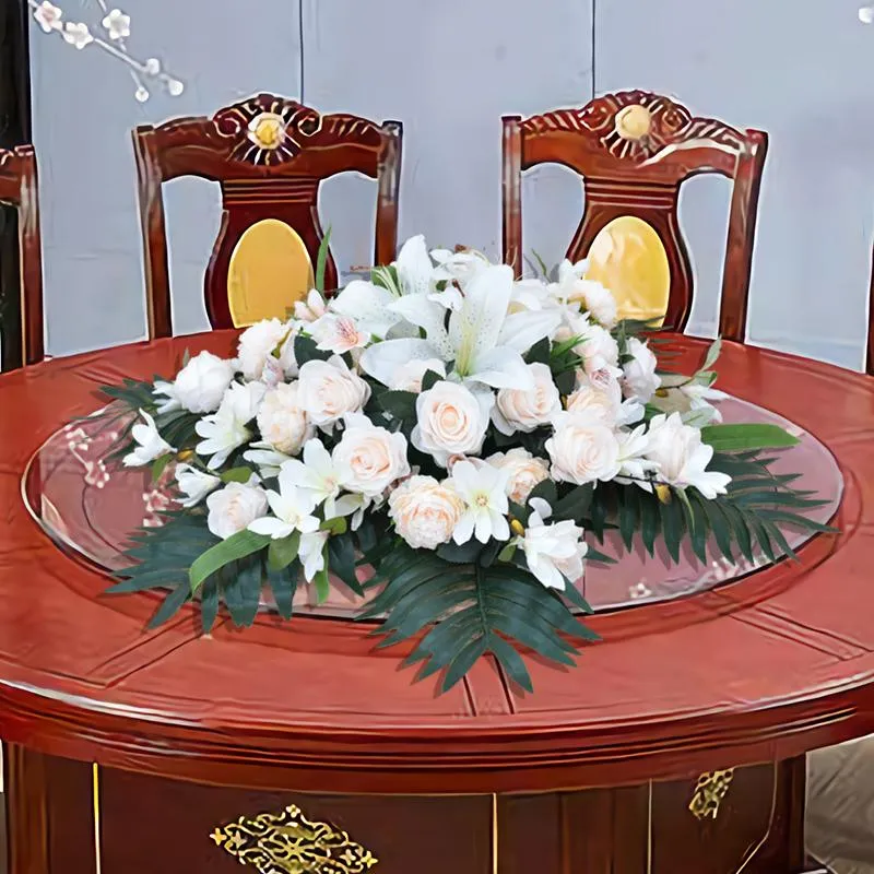 装飾的な花の花輪シミュレーションビジネステーブルフラワーエチケットデコレーションルームオフィス表彰台
