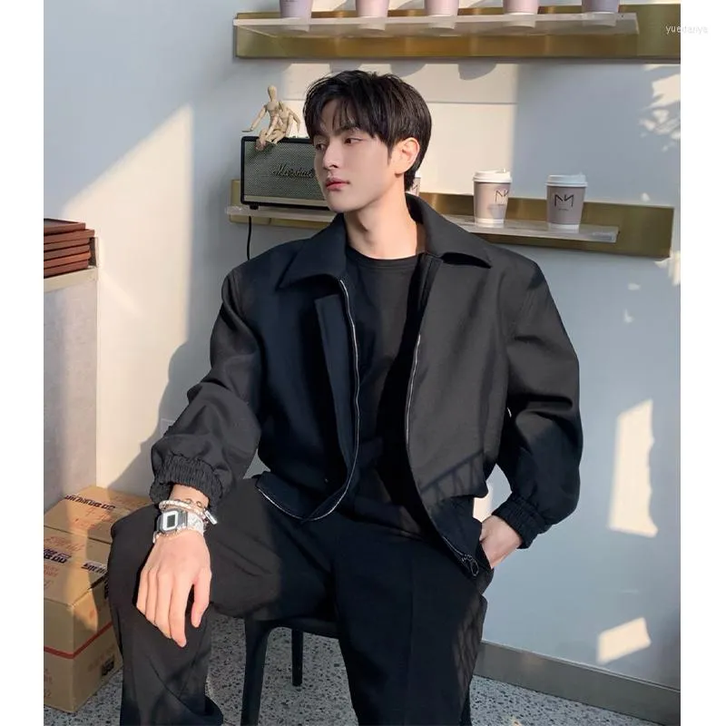 Slim Fit Mens Bomber Jacket For Casual Spring And Autumn Fashion Lightweight Korean Black Coat For Men M07 From Yuedanya 37.09 DHgate.Com