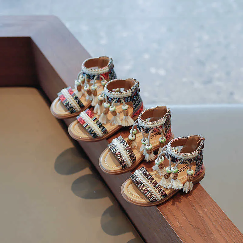 Girls tassel sandals top