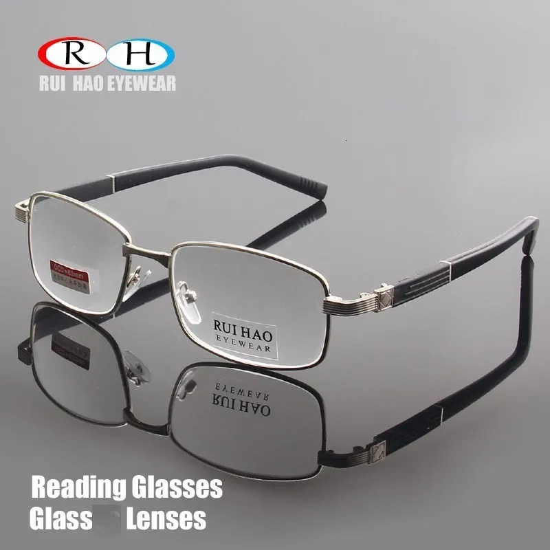 Okuma Gözlükleri marka berrak cam lensler presbyopic gözlükler Spectacles oku 1.00 ~ 4.00 Dikdörtgen Tasarım 1308 230508
