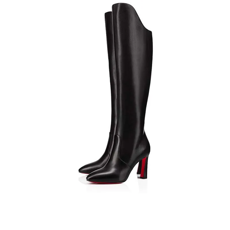 Red bottoms thigh high boots best sale