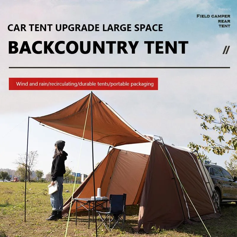 Waterproof Teardrop Trailer Awning Portable Car SUV Sun Shelter Camping  Canopy