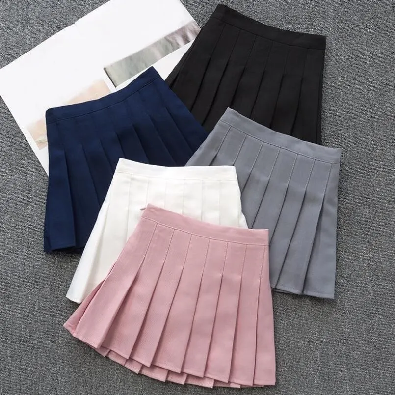 Spódnice munduru szkolne dziewczęta spódnice spódnice plisowane spódnica solidne ubrania dla dzieci dziecko maluch nastolatek dla dzieci 6 8 10 12 lat 230508