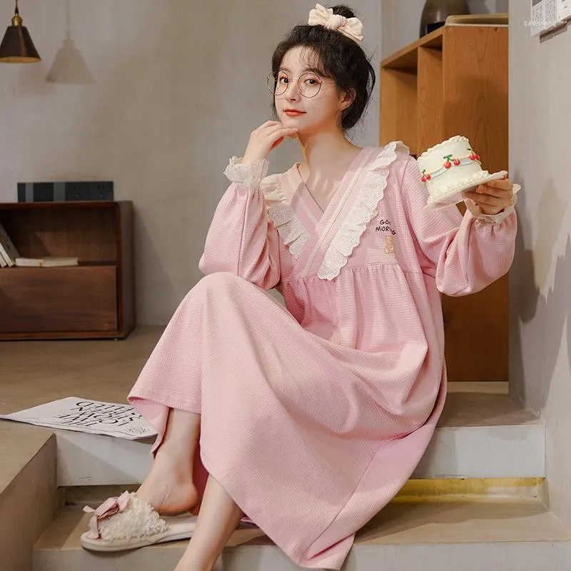 Vintage Cotton Vintage Sleepwear For Women Princess Nightgown With