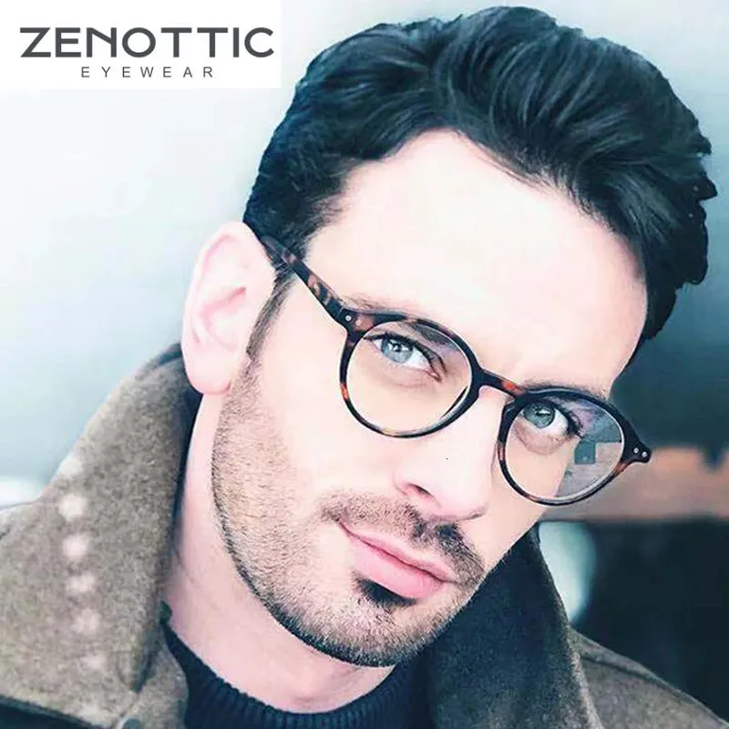 Okuma Gözlükleri Zenottic Retro Yuvarlak Anti Mavi Işık Engelleme Esnek Hafif Okuyucular Kadınlar İçin Moda Tasarımı Erkekler 0 ila 4.0 230508