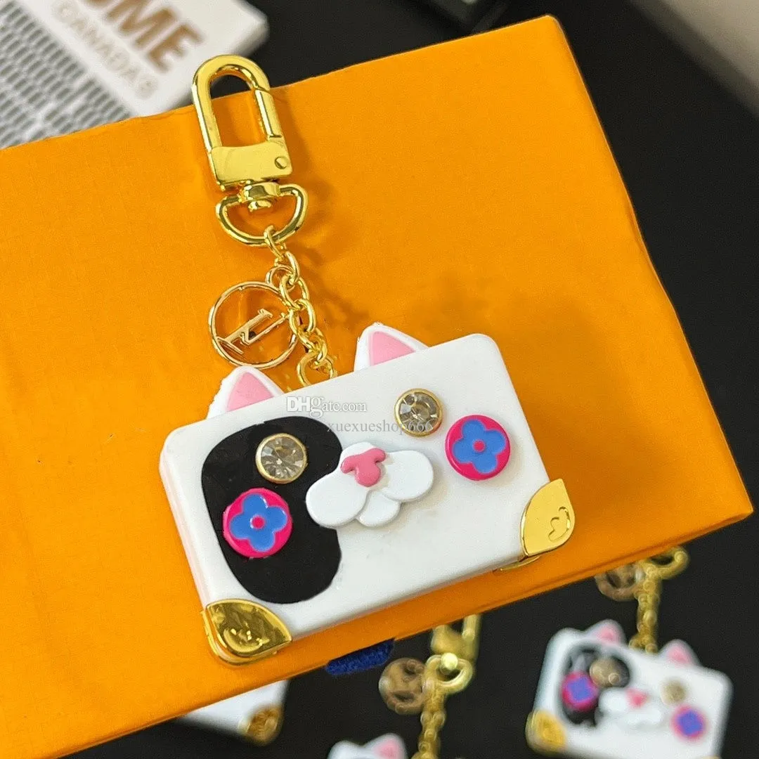 Luxury Brand Cat Unisex Portachiavi Famoso designer Ladies Cats Mini Box Borse con portachiavi Portamonete Donna e uomo Pochette Portachiavi Charms