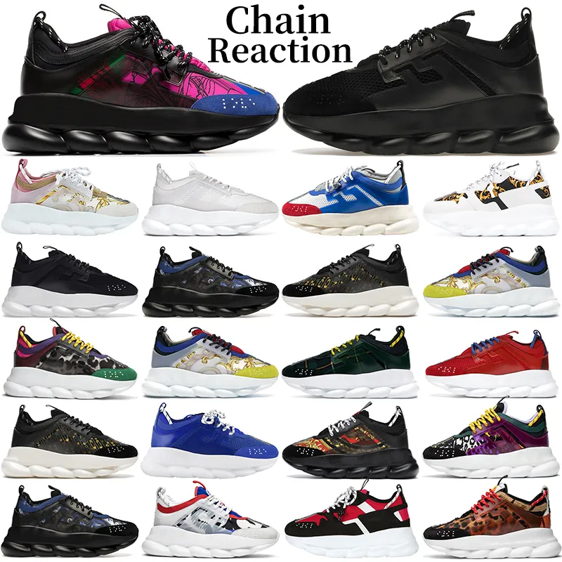 Chain Reaction 2 Chainz designer schoenen heren dames luxe Rubber Zwart Wit Blauw Grijs Suede Twill Chunky Buitensporten Sneakers platform casual wandelen joggen