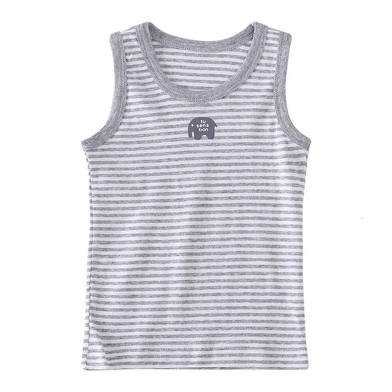 2Pcs Cotton Vest Tops for Kids 2 7Y Breathable Solid Tank Tops for Boys Girls