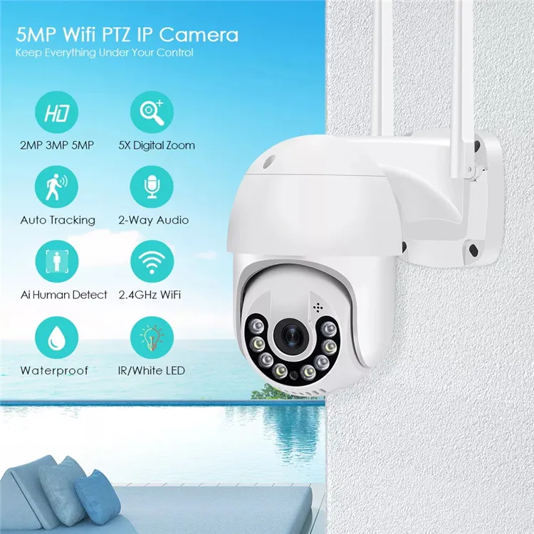 8MP 5MP WIFI IP Cameras Outdoor 1080p Surveillance PTZ CAM CAM Security CCTV Auto Audio Camara Vigilancia IPTV