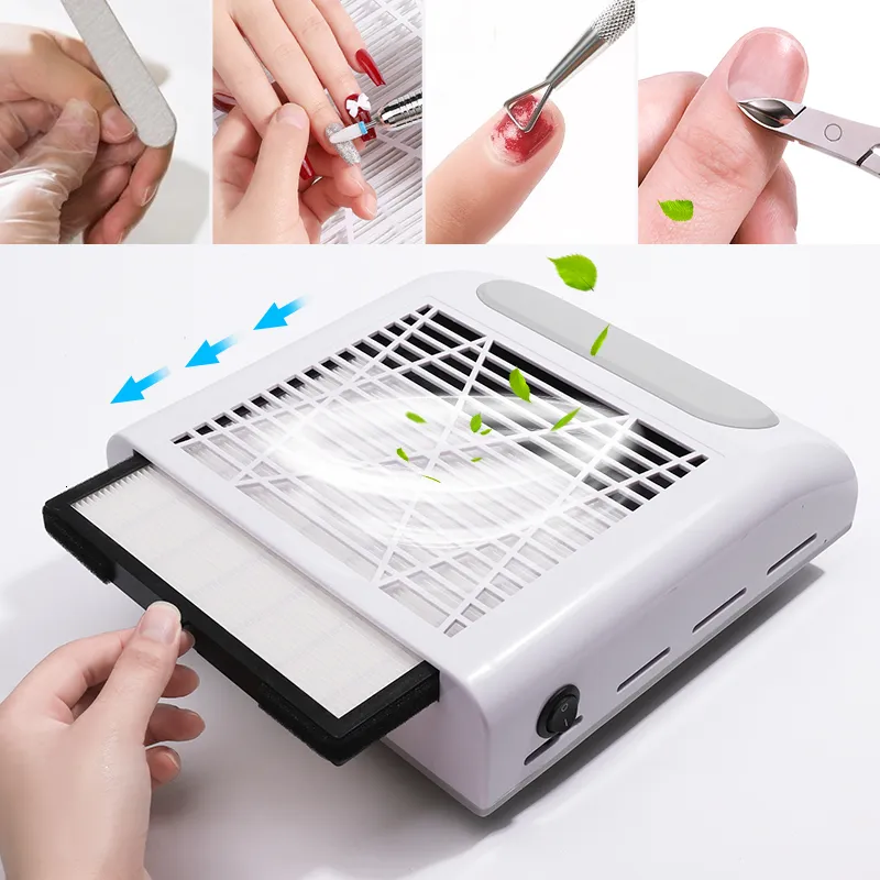 Biutee Nail Dust Collector With 2 Reusable Filters, 80W