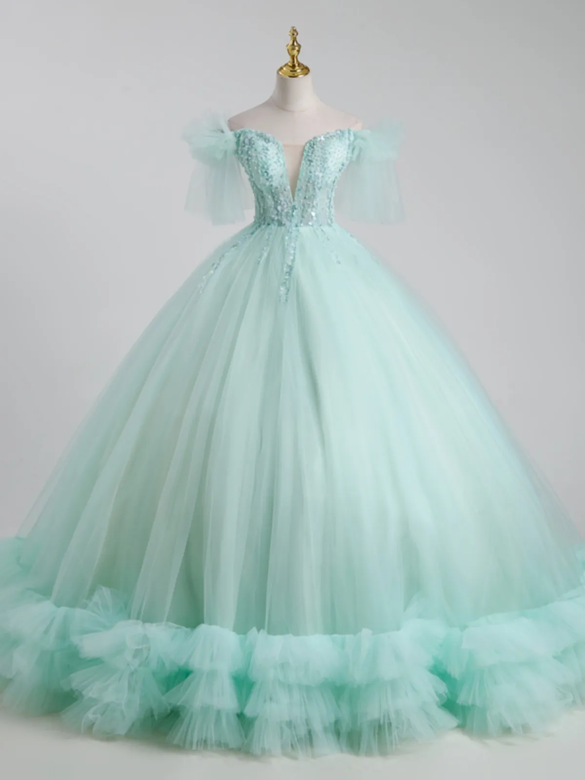 s prom dresses LTP0402,Green Prom Dress Ruffles Chiffon Long Prom Dresses Spaghetti S   Laylatailor Shop