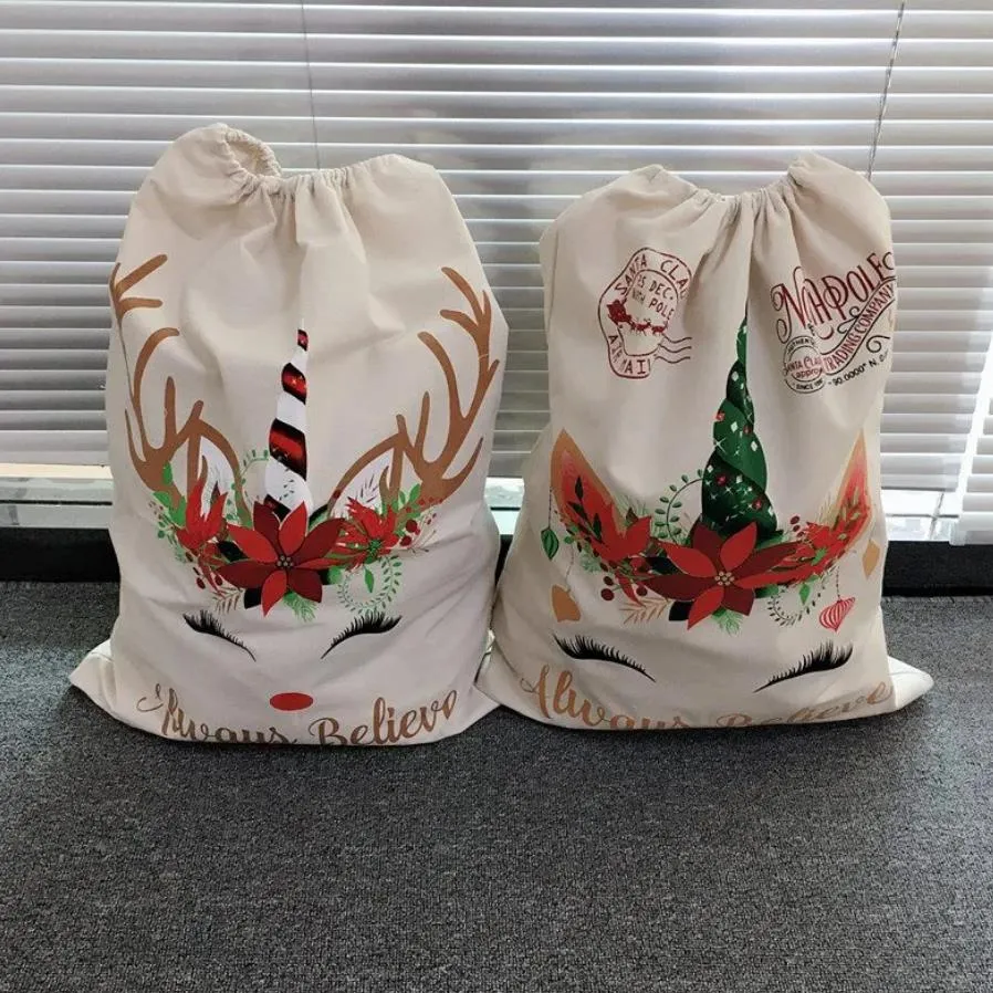 Decorazioni natalizie sacche da regalo per caramelle grandi tela per sacchi per bambini Babbo verde rosso di colore rosso 08 dropsese consegna casa giard Dhto9