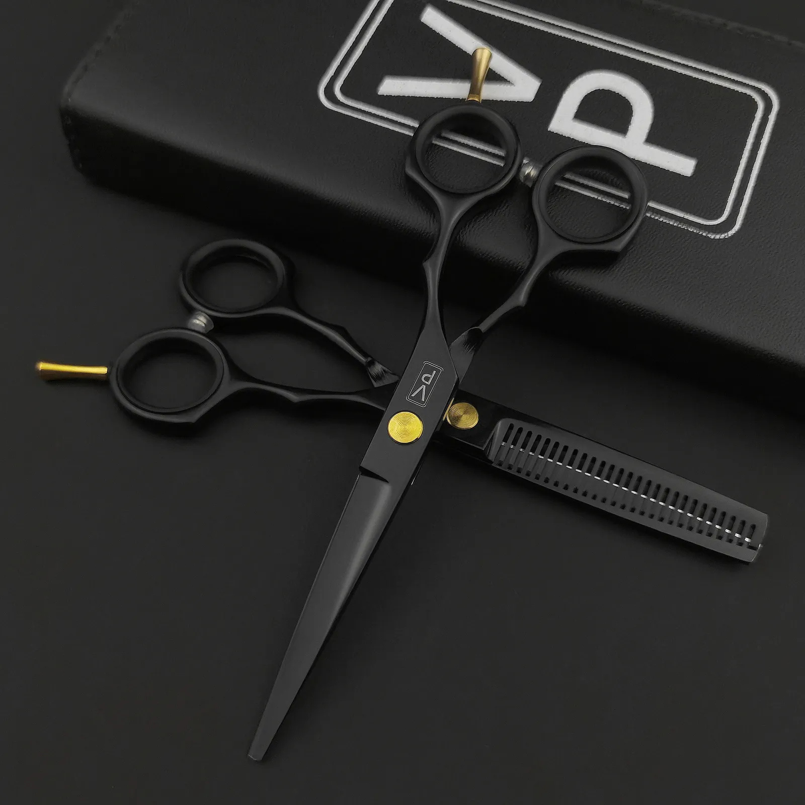 Nożyczki do włosów 5.5 '' 440C nożyczka stali nierdzewnej profesjonalne fryzjer fryzjerskie nożyczki do włosów salon salon fryzjerstwo przerzedzone niszki 230508