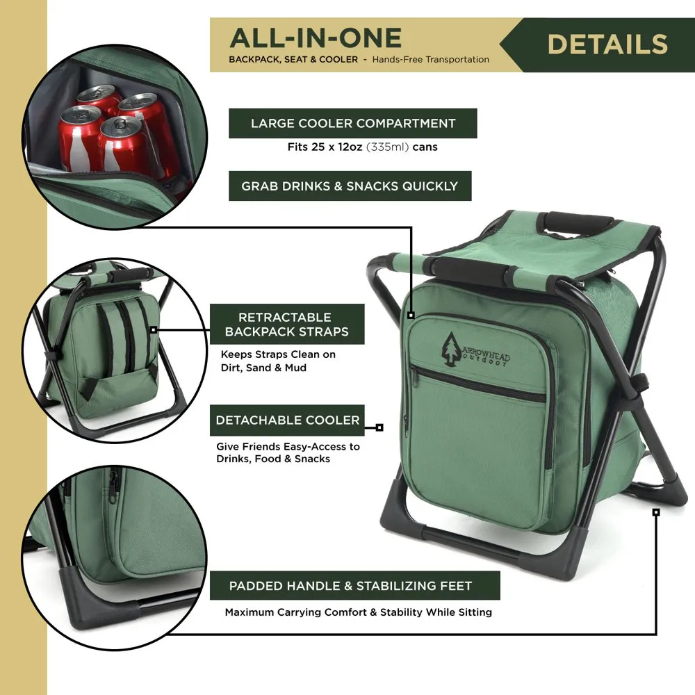 Backpack with stool chair sales