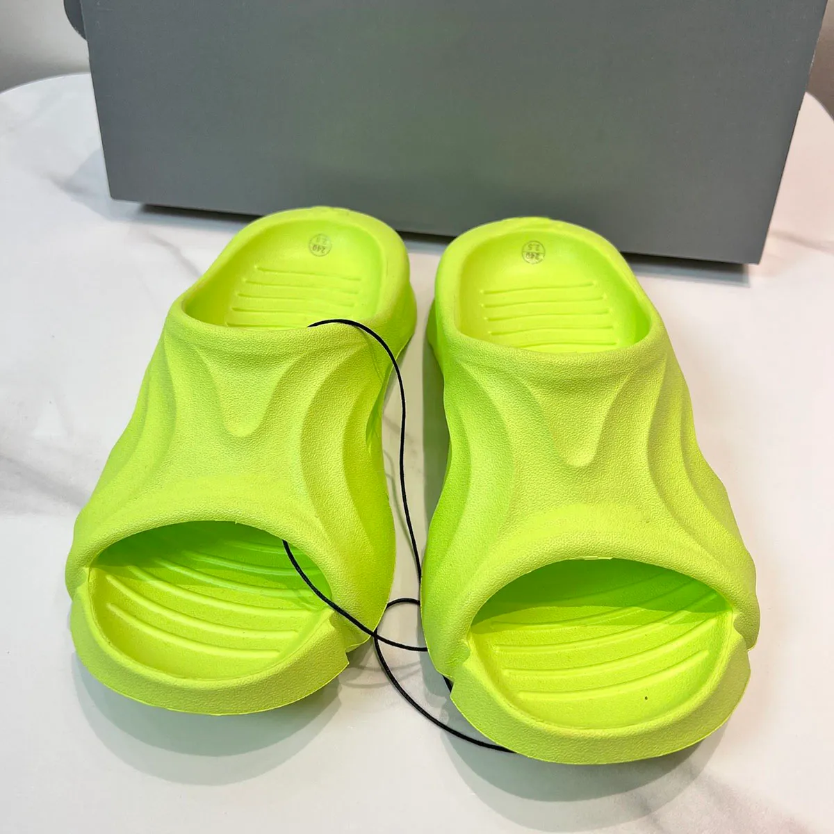 Neon slides shoes top