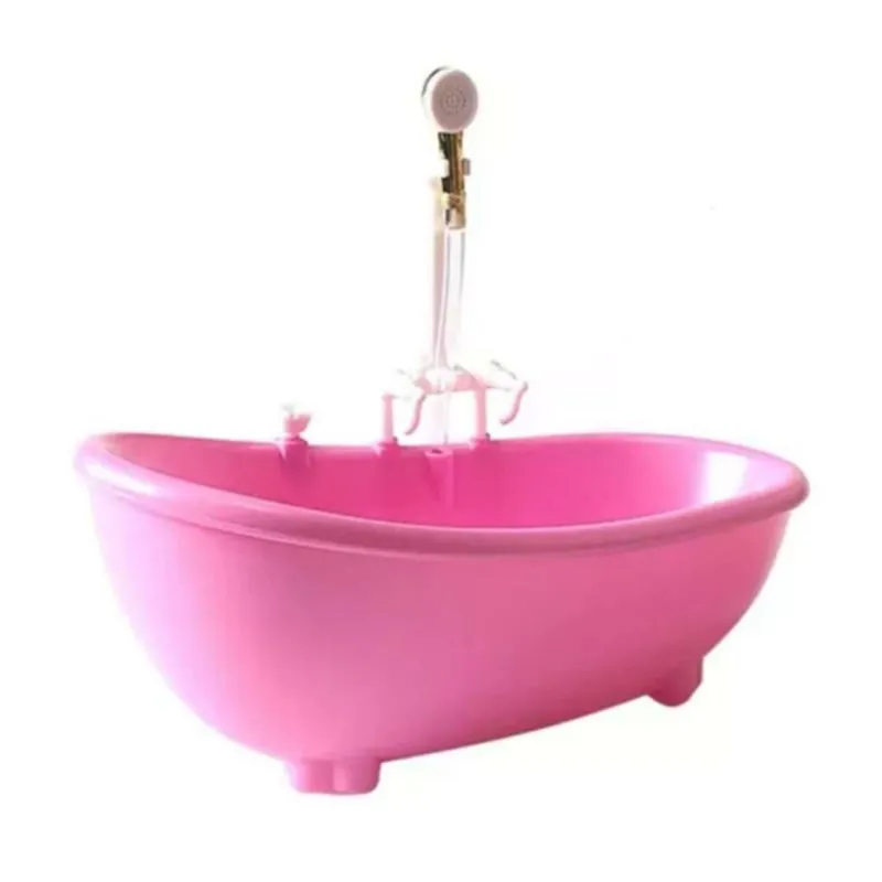 Kawaii Mini Bathtub Kids Toys Furniture Electric Bathroom Toilet Dollhouse Accessories For Barbie Girl Game DIY Birthday Present From 8 16 DHgate