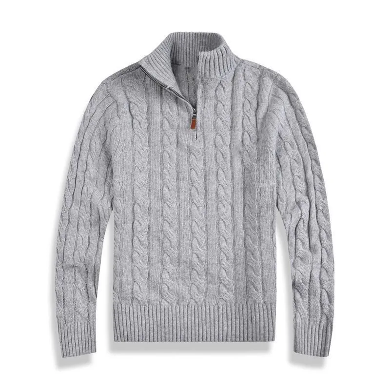 Felpa da uomo Designer Maglioni di alta qualità Designer da uomo per donna Uomo Pullover lavorato a maglia Maglione manica lunga Ralph Cerniera Mezza abbigliamento Cavallo sciolto High Street