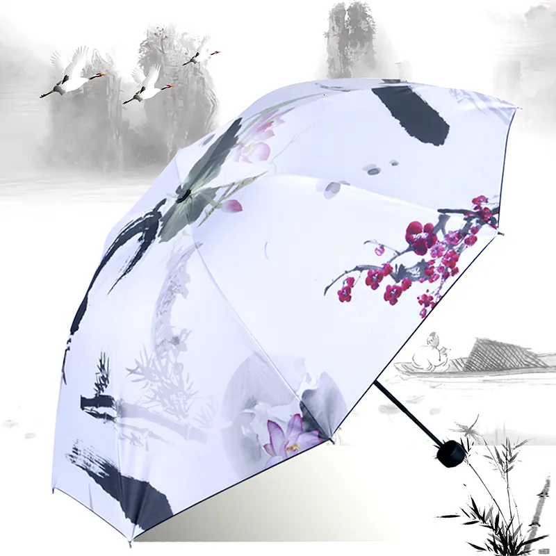 Parapluies Double Couche Pluie Parapluie Haute Qualité Pliant Uv Protection Parapluie Coupe-Vent Voyage Paraguas Plegable Articles Ménagers Cadeau 230508