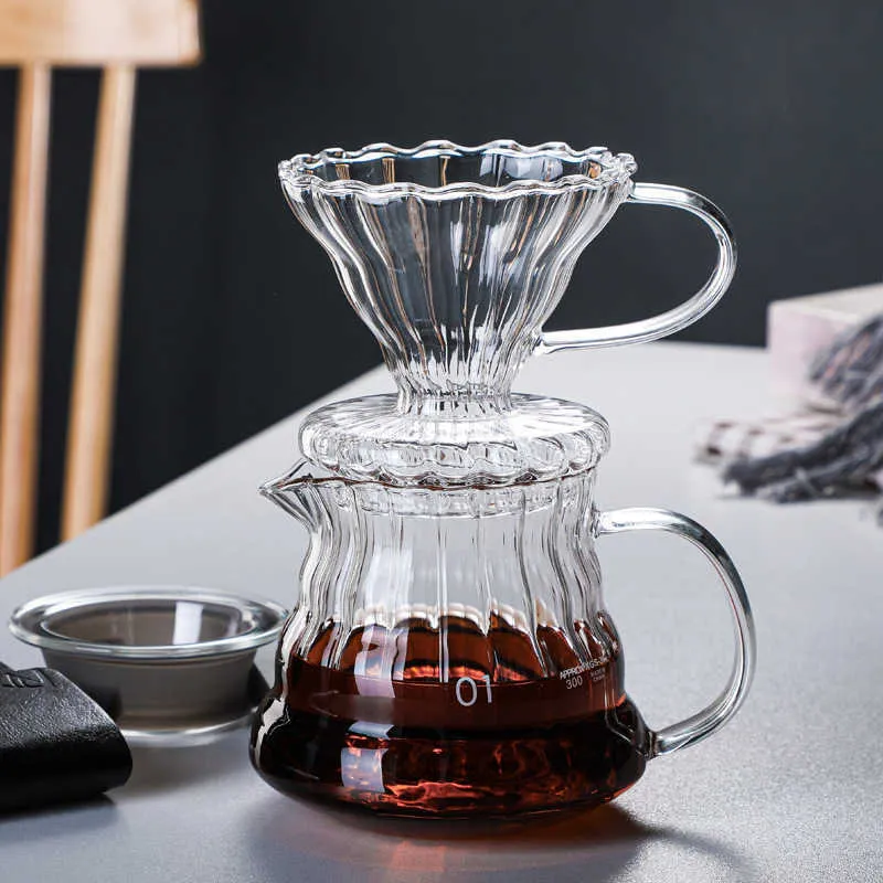 Best Carafe Coffee Maker 700/500/300ml Cloud Shaped V60 Pour