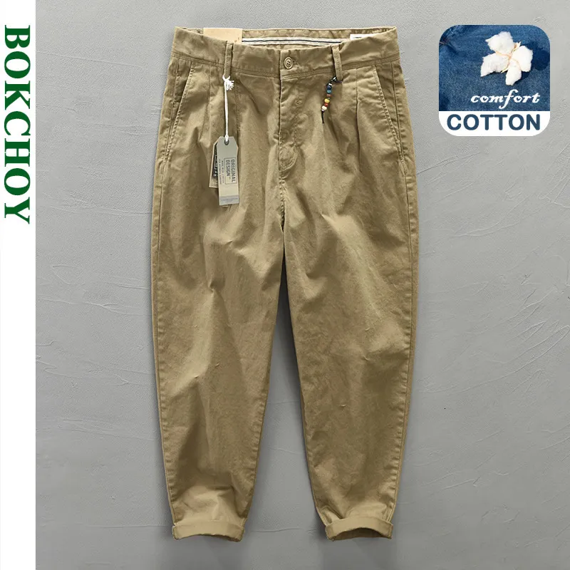 Men's Pants Autumn Winter Men's Trousers Cotton Casual Button Big Pocket Velvet Cargo Pants Oversize 4XL AZ301 AZ338 230508