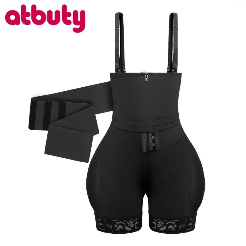 Damenformer ATBUTY 2-in-1-Taillentrainer Shapewear-Bodysuit BuLifter Shorts Post Partum Body Shaper