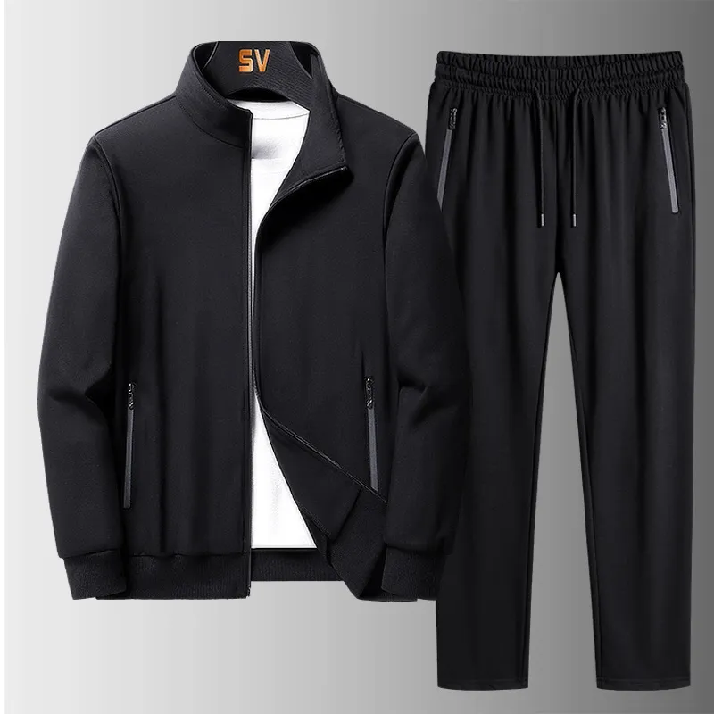 Herren Trainingsanzüge Trainingsanzug Herren Sportanzug Herren Frühjahr und Herbst Casual Herren Sportbekleidung mittleren Alters Zweiteilige Sets Plus Größe 8XL 230508