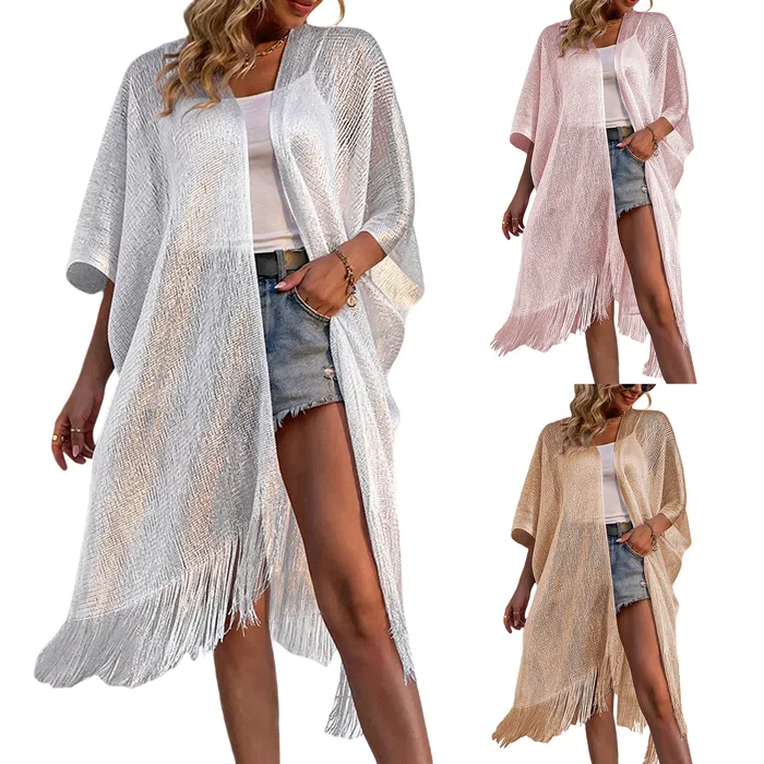 Cover-ups Ladies Summer Summer Shawl Cardigan Women Women Color Solid-deco