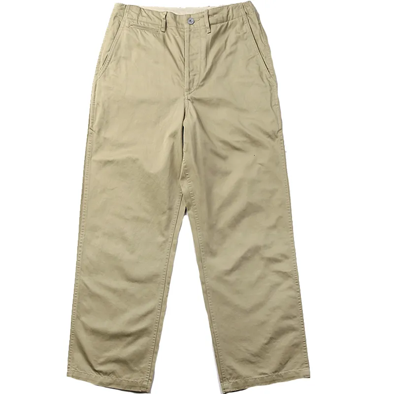 Bronson WW2 1942 US Army Chinos: Khaki Loose Fit Casual Mens Pants