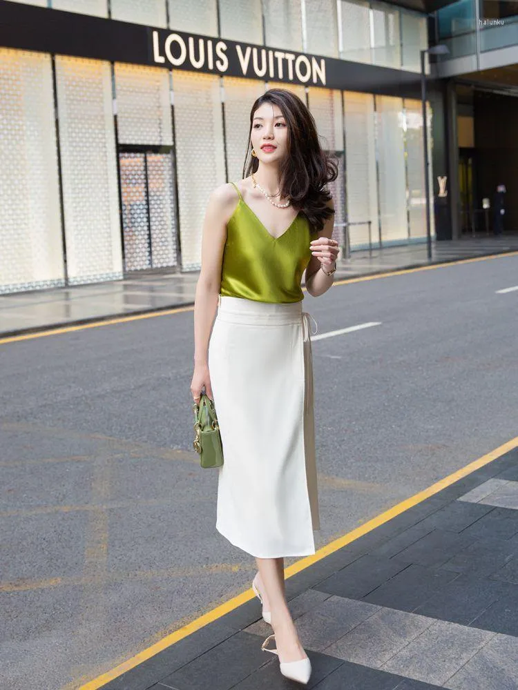 Tie waist wrap skirt hotsell