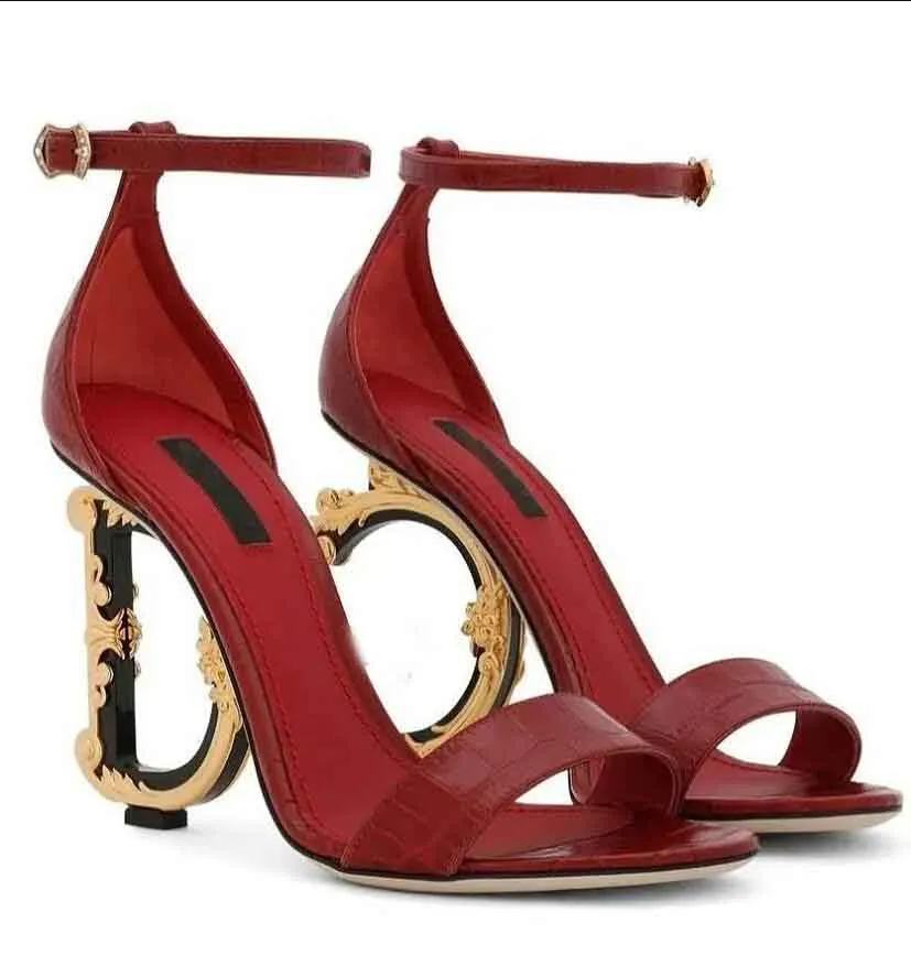 Red and gold gladiator sandals clearance