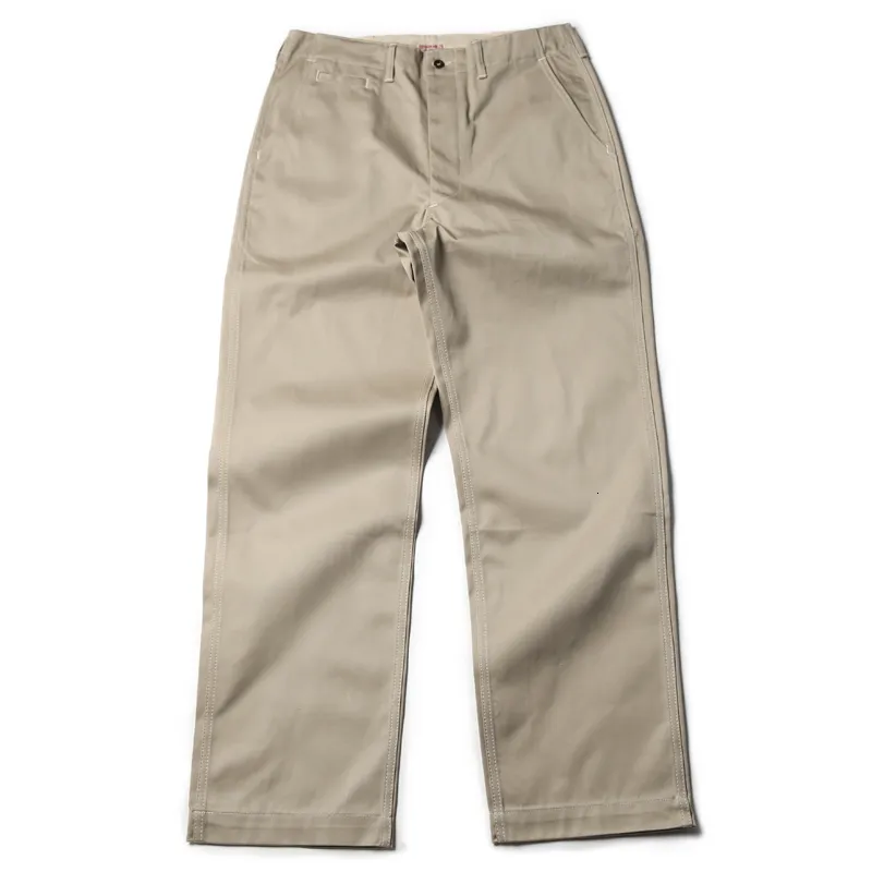 Men's 14oz Cotton Twill Bronson 1950s Army Chino Trousers High