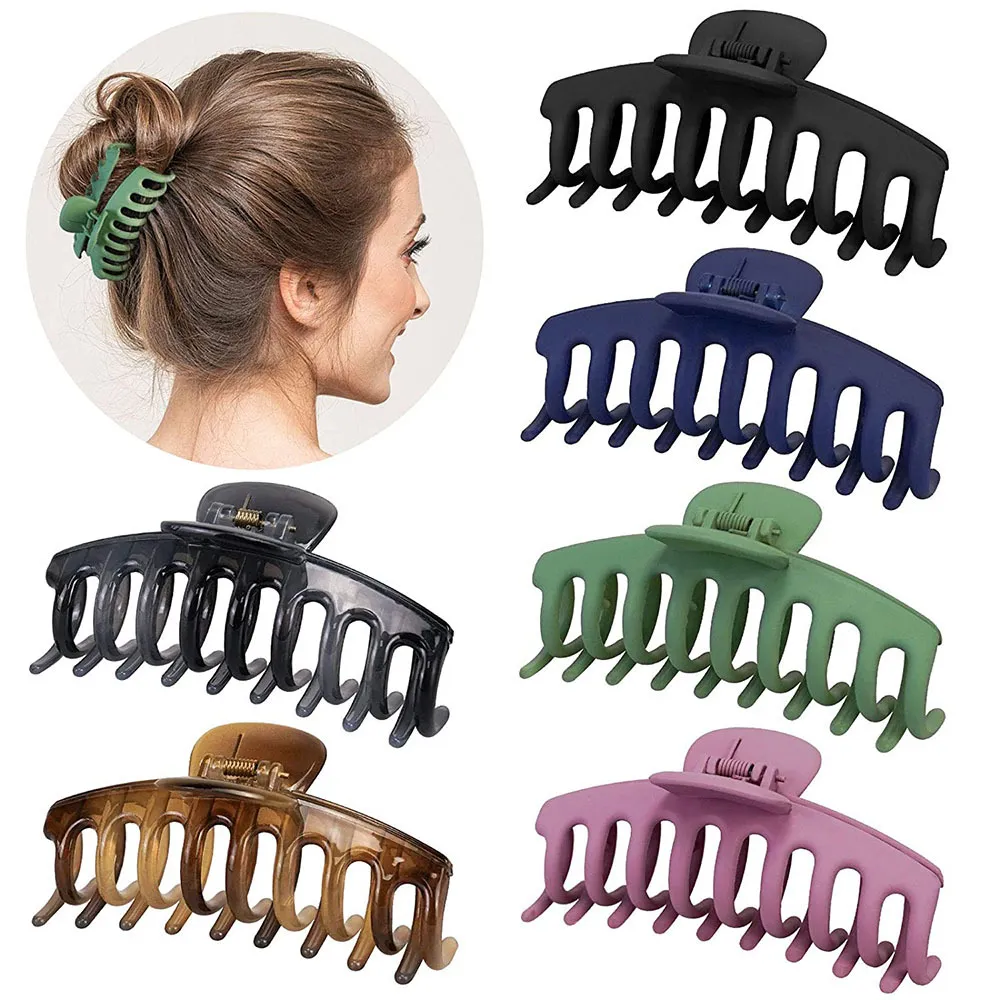 Hair Claw Clips 4 Inch Nonslip Large Crab Hairpins For Women Thin