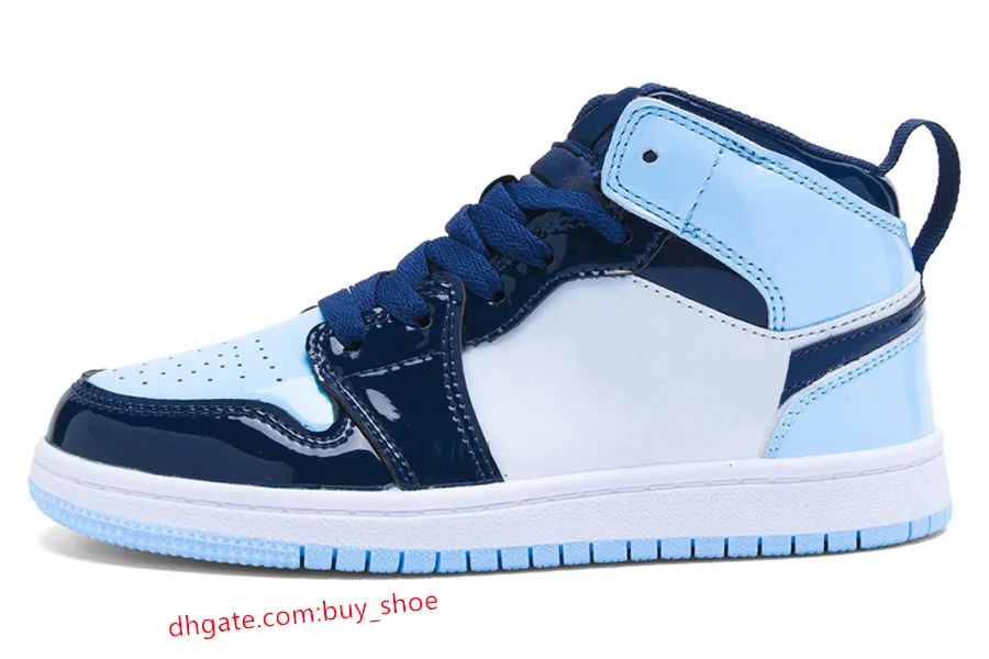 Trainers1 1s Baby Kids Basketball Shoes Jumpman Girls Boys BLACK WHITE DARK JORDEN MOCHA UNIVERSITY BLUE Patent Retros Candy Bred Pine Green Hyper