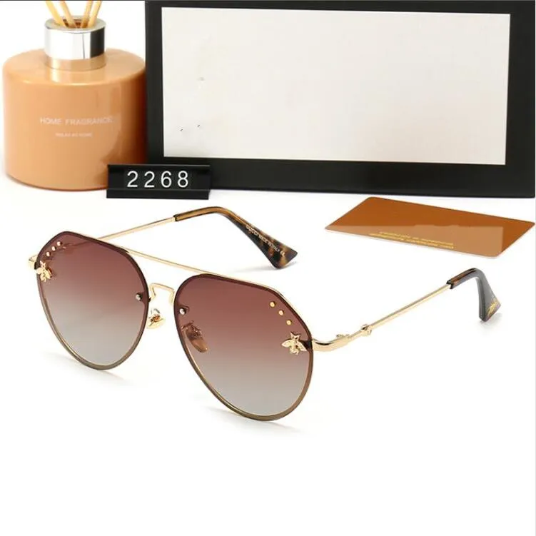 2023 eyewear, heatwave Classic Sunglasses Round Design Eyewear Sunglasses Fashion luxury Metal designers Gold Frame Sun Glasses Men Women G2268