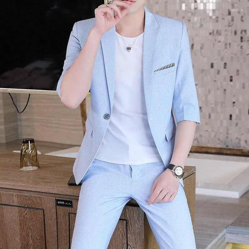 Trajes Para Hombres Versi n Coreana Del Color S lido Traje Casual