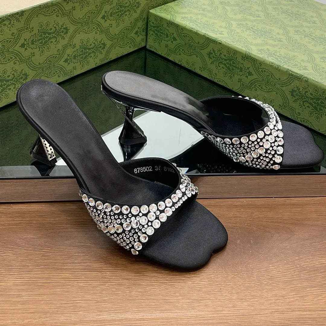 Fuchsia Sandals For Womens Rhinestone Slippers Metal Trim