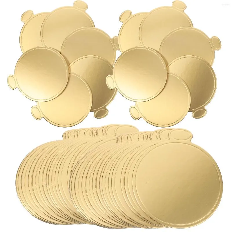 Dinnerware Sets 100 folhas de bolo redondo tábuas de bolo de rodapé Círculo de rodapé patriam o cartolho de papelão Toppers Cakes Placas de papel Cupcake Display