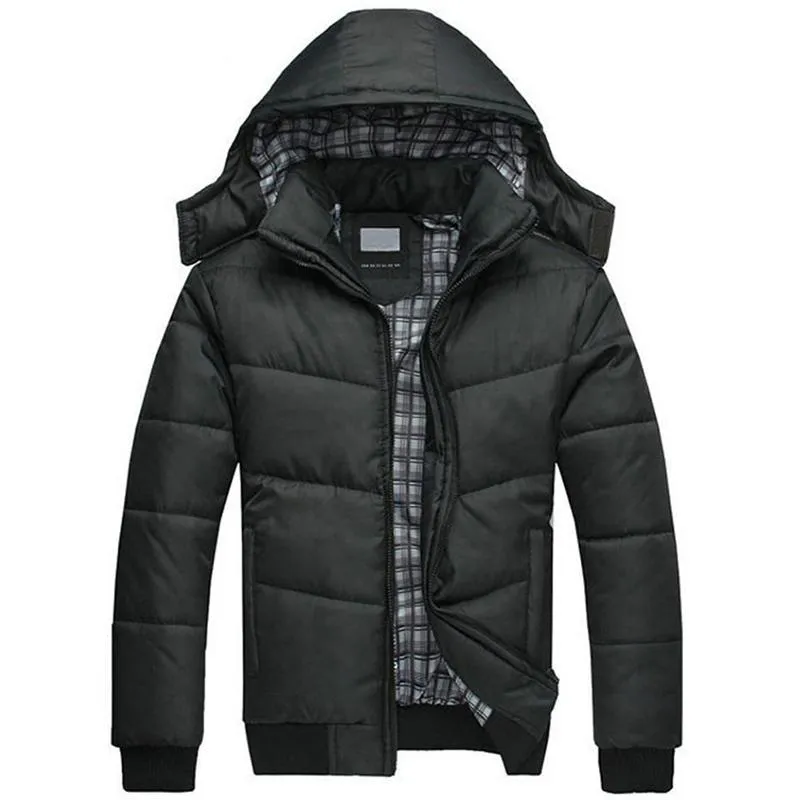 Herrenjacken Schöne Herren Winterjacke mit Kapuze Warmhalten Mantel Outwear Herren Parka Größe M-3XL AYG346